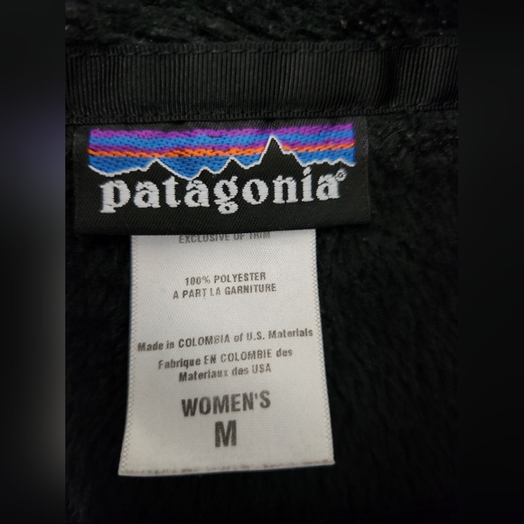 Patagonia Women's Fleece Full Zip Black Medium - Picture 4 of 5